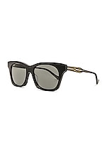 Gucci Strass Cat Eye Sunglasses in Black, view 2, click to view large image.