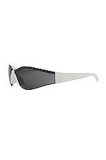 Gucci Shield Sunglasses in White, view 2, click to view large image.