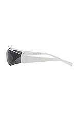 Gucci Shield Sunglasses in White, view 3, click to view large image.
