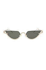Gucci GG Upside Down Cat Eye Sunglasses in Black, view 1, click to view large image.