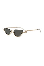 Gucci GG Upside Down Cat Eye Sunglasses in Black, view 2, click to view large image.