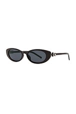 Gucci G String Strass Sunglasses In Black &amp; Grey in Black & Grey, view 2, click to view large image.