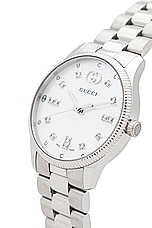 Gucci G-Timeless Slim Watch in Silver, view 3, click to view large image.