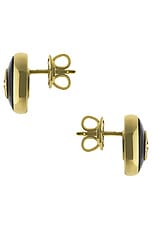 Gucci Black Onyx Stud Earrings in Yellow Gold, view 3, click to view large image.