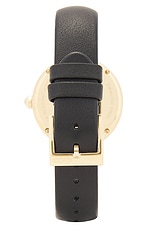 Gucci White Mother Of Pearl Dial Leather Strap Watch in Black, view 2, click to view large image.