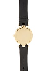 Gucci White Mother Of Pearl Dial Leather Strap Watch in Black, view 4, click to view large image.