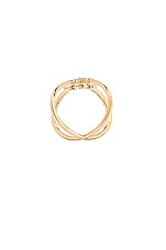 Gucci Running G Cross Diamond Ring in Yellow Gold, view 4, click to view large image.