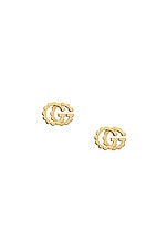 Gucci Running G Earrings in Yellow Gold, view 1, click to view large image.