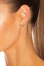 Gucci Running G Earrings in Yellow Gold, view 2, click to view large image.