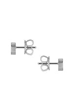 Gucci Interlocking G Butterfly Clasp Earrings in White Gold, view 3, click to view large image.