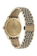 Gucci Bee Watch in Yellow Gold & Silver, view 2, click to view large image.