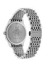 Gucci Bee Watch in Stainless Steel & Silver, view 2, click to view large image.