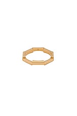 Gucci Link To Love Mirrored Ring in Yellow Gold, view 3, click to view large image.