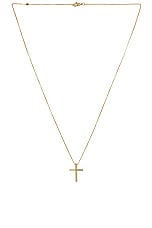 Gucci Link To Love Cross Necklace in Yellow Gold, view 1, click to view large image.
