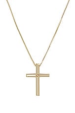 Gucci Link To Love Cross Necklace in Yellow Gold, view 3, click to view large image.