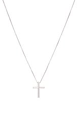 Gucci Link To Love Cross Necklace in White Gold, view 3, click to view large image.