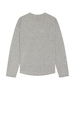 Guest In Residence Oversized Crew Neck Sweater in Heather Grey, view 2, click to view large image.