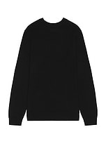 Guest In Residence Allday Crew Neck Sweater in Black, view 2, click to view large image.