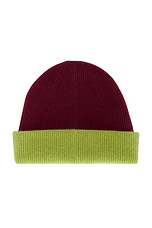 Guest In Residence The Inside Out! Cashmere Hat in Matcha & Plum, view 4, click to view large image.