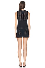 Guest In Residence Mesh Tunic Dress in Midnight, view 3, click to view large image.