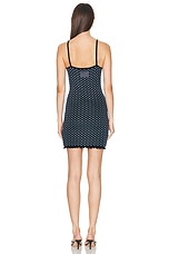 Guest In Residence Checker Tank Dress in Midnight & Denim Blue, view 3, click to view large image.