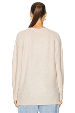 Guest In Residence Grizzly V Neck Sweater in Oatmeal, view 3, click to view large image.