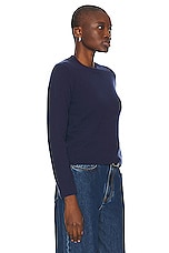 Guest In Residence Shrunken Crew Sweater in Navy, view 2, click to view large image.