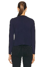 Guest In Residence Shrunken Cardigan in Navy, view 3, click to view large image.