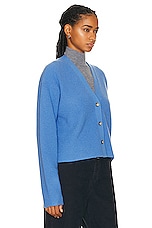 Guest In Residence Everyweek Rib Cardigan in Dawn Blue, view 2, click to view large image.