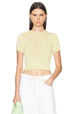 Guest In Residence Speckled Crop Tee in Citrine, view 1, click to view large image.