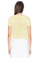 Guest In Residence Speckled Crop Tee in Citrine, view 3, click to view large image.