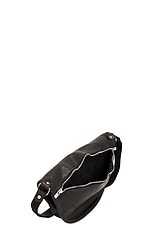 Guidi Medium Leather Folded Belt Bag in Black, view 4, click to view large image.