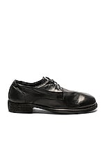 Guidi Full Grain Leather Donkey Classic Derbies in Black, view 1, click to view large image.