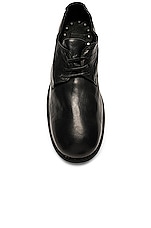 Guidi Full Grain Leather Donkey Classic Derbies in Black, view 4, click to view large image.