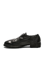 Guidi Full Grain Leather Donkey Classic Derbies in Black, view 5, click to view large image.