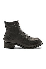 Guidi Soft Horse Full Grain Front Zip Boots in Black, view 1, click to view large image.