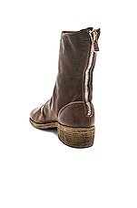 Guidi Baby Buffalo Full Grain Back Zip Boots in Brown, view 3, click to view large image.