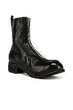 Guidi PL2 Full Grain Horse Front Zip Boot in Black, view 2, click to view large image.