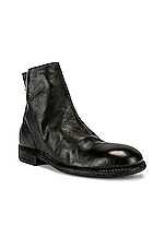 Guidi Back Zip Boot in Black, view 2, click to view large image.