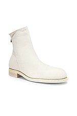 Guidi Back Zip Boot in White, view 2, click to view large image.