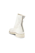 Guidi Back Zip Boot in White, view 3, click to view large image.