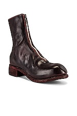 Guidi Full Grain Horse Front Zip Boot in Burgundy, view 2, click to view large image.