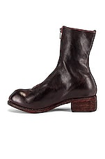 Guidi Full Grain Horse Front Zip Boot in Burgundy, view 5, click to view large image.
