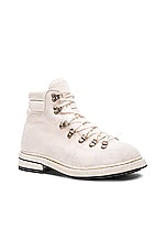 Guidi Lace Up Suede Combat Boots in White, view 2, click to view large image.