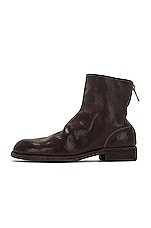 Guidi Back Zip Boot Full Grain Leather in Brown, view 5, click to view large image.