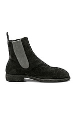Guidi Suede Chelsea Boots in Black, view 1, click to view large image.