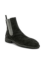 Guidi Suede Chelsea Boots in Black, view 2, click to view large image.
