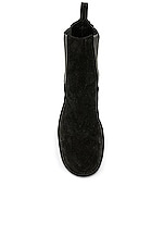 Guidi Suede Chelsea Boots in Black, view 4, click to view large image.