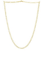 Greg Yuna 3.8mm Figaro Chain Necklace in Gold, view 1, click to view large image.