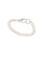 Hatton Labs White Pearl Lobster Bracelet in Silver, view 1, click to view large image.